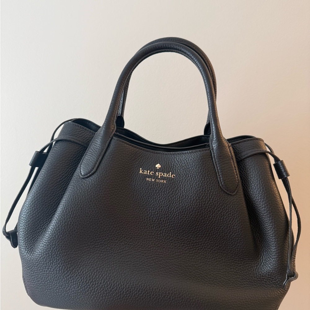 Kate Spade Large Dumpling Black Pebbled Satchel - Picture 3 of 8